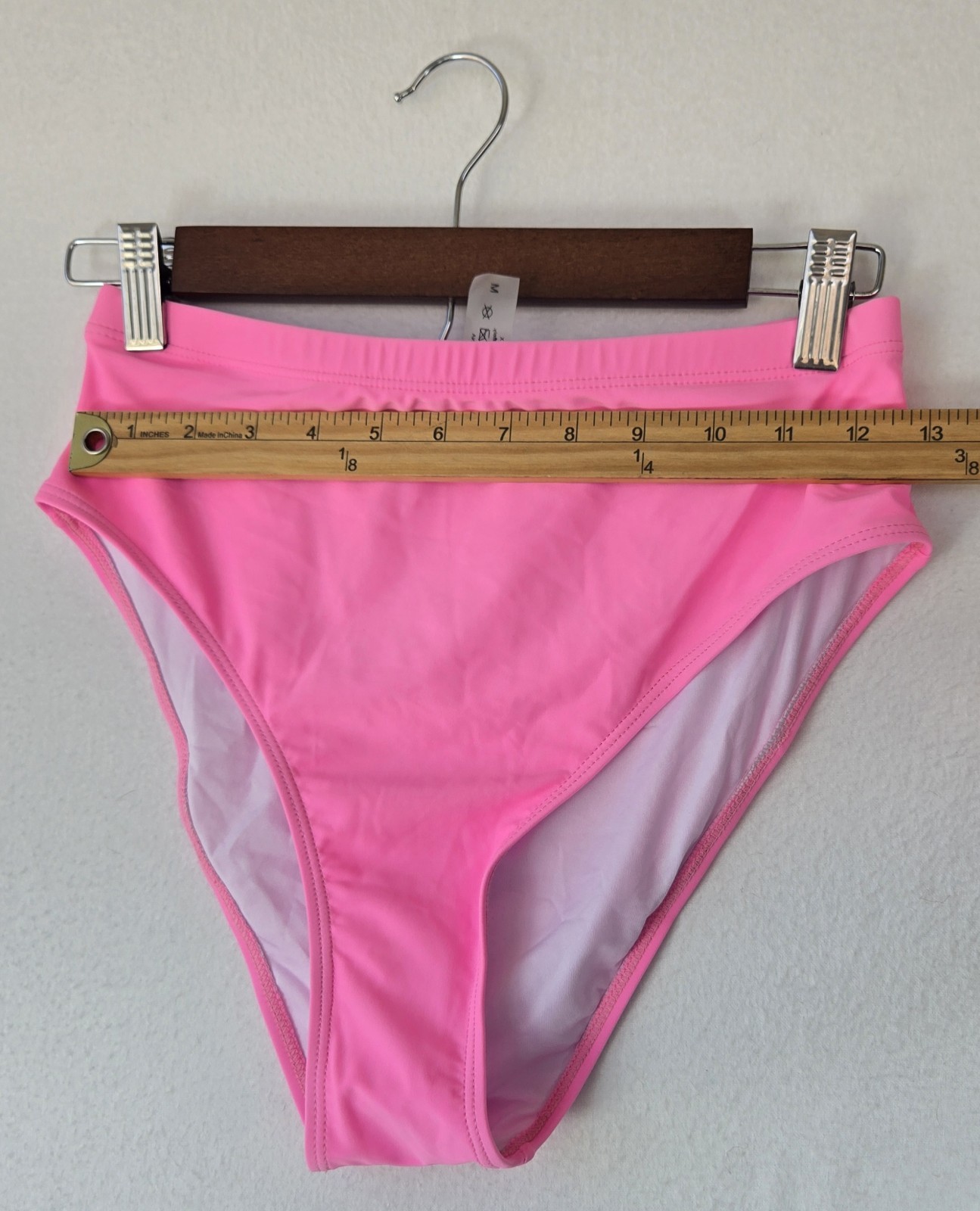 NWT Tempt Me High Waisted Bikini Swimsuit Sporty Two Piece Pink Size Medium
