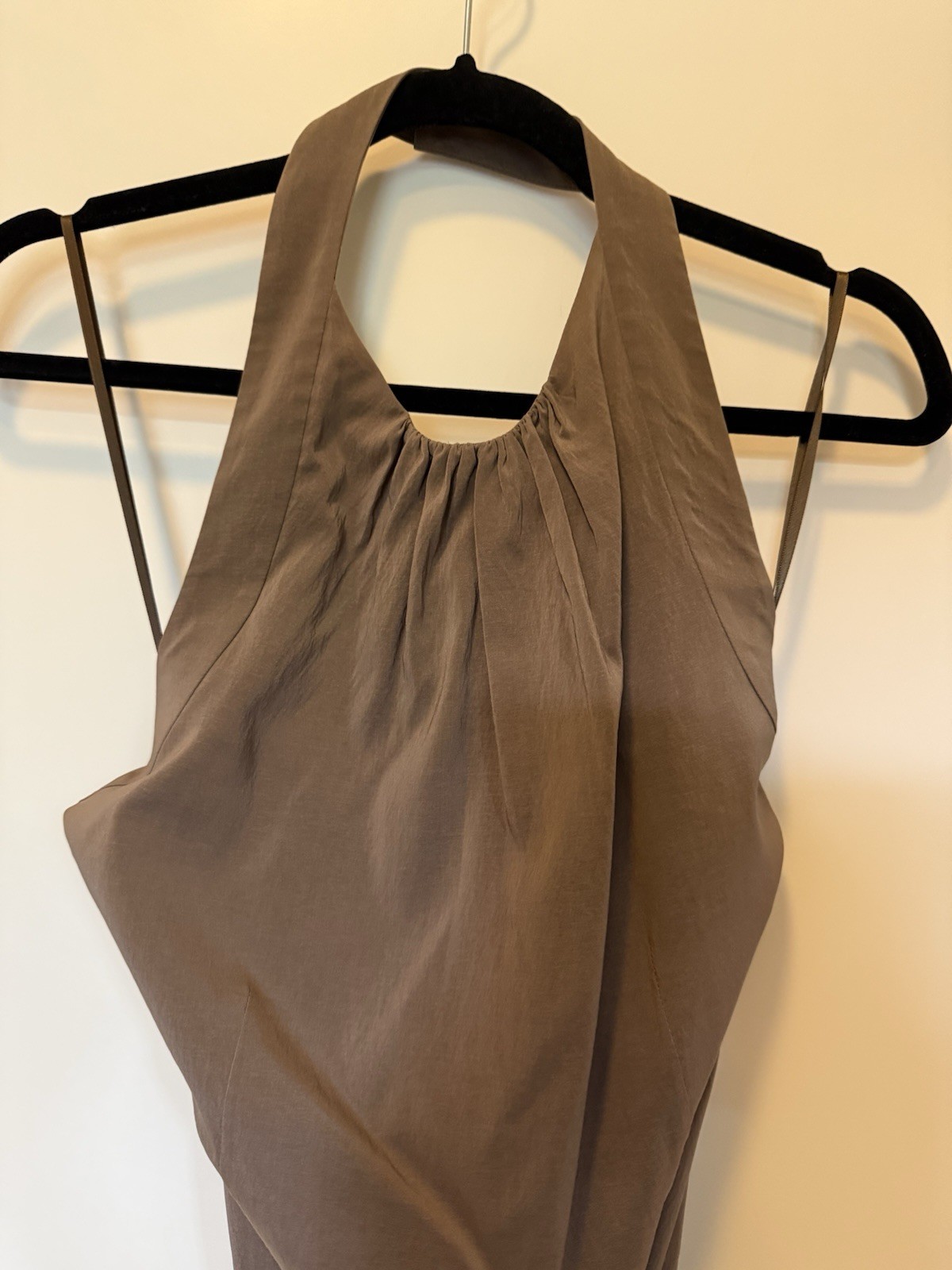 EUC Brunello Cucinelli Belted High Low Dress brown SZ S $2,452.00