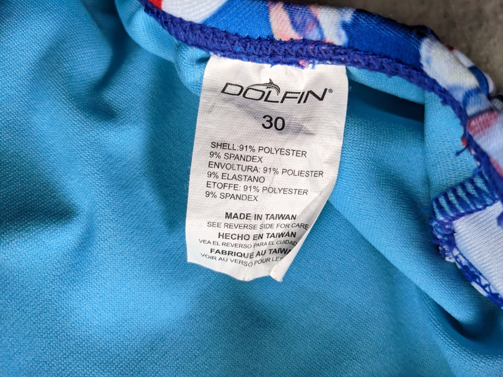 DOLFIN – UGLIES One Piece Swimsuit Womens Size 30 Red Blue White