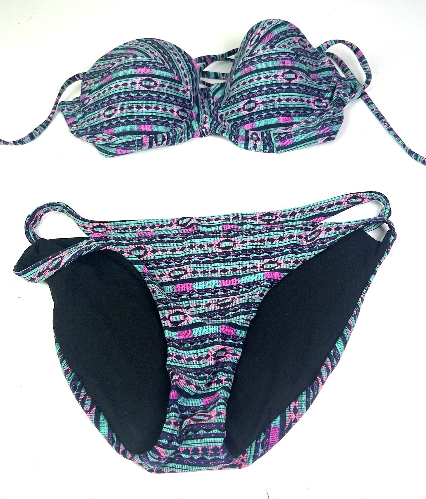 Billabong Geo Delight Swimwear Bikini Set Top & Bottom Women’s Size L