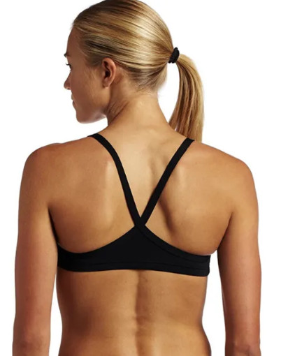 TYR Sport Women’s Solid Durafast Diamondback Workout Bra Black Size S 11529
