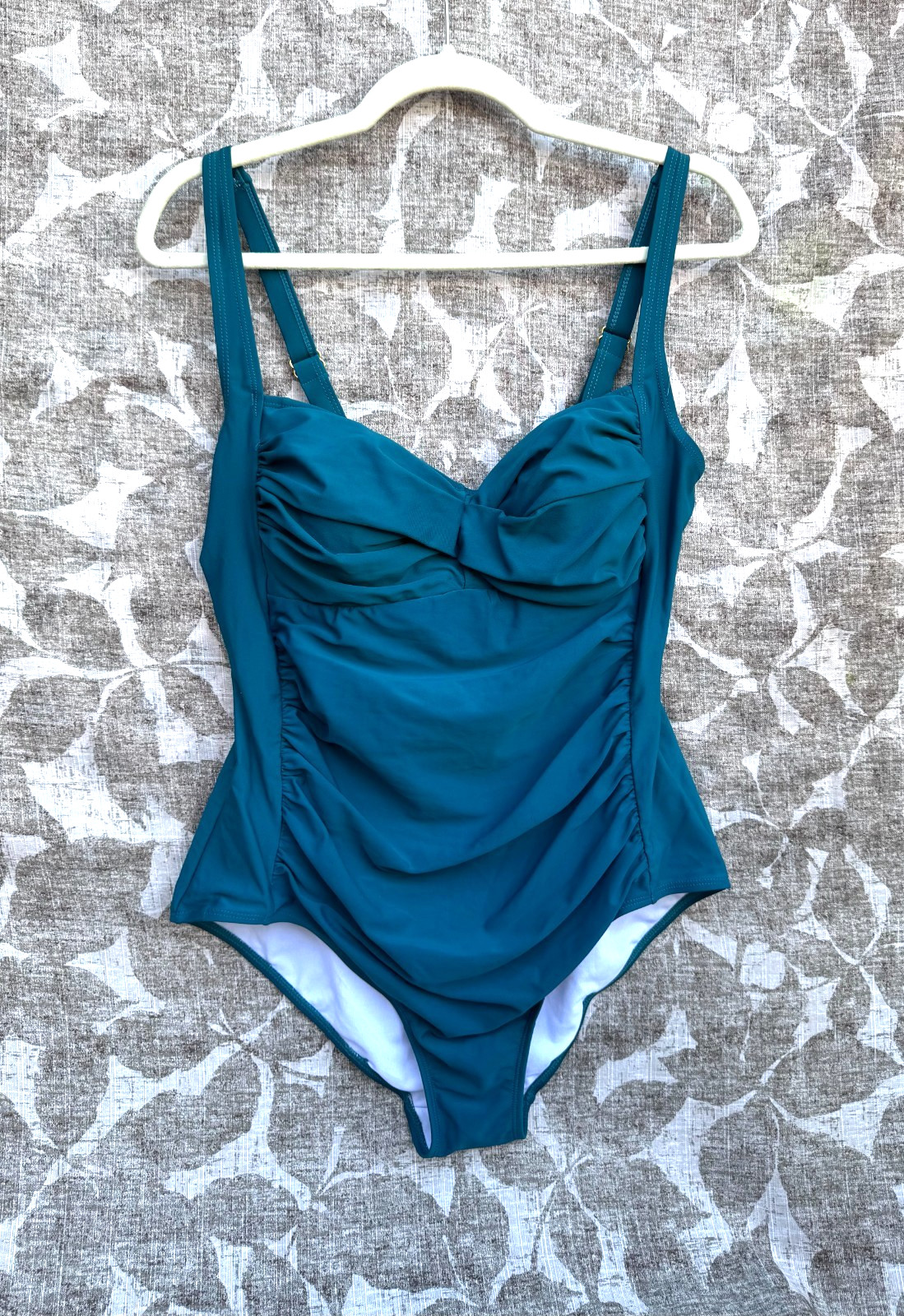 Beach Party Size 14 Women’s Teal blue One Piece Adjustable Strap Swimsuit