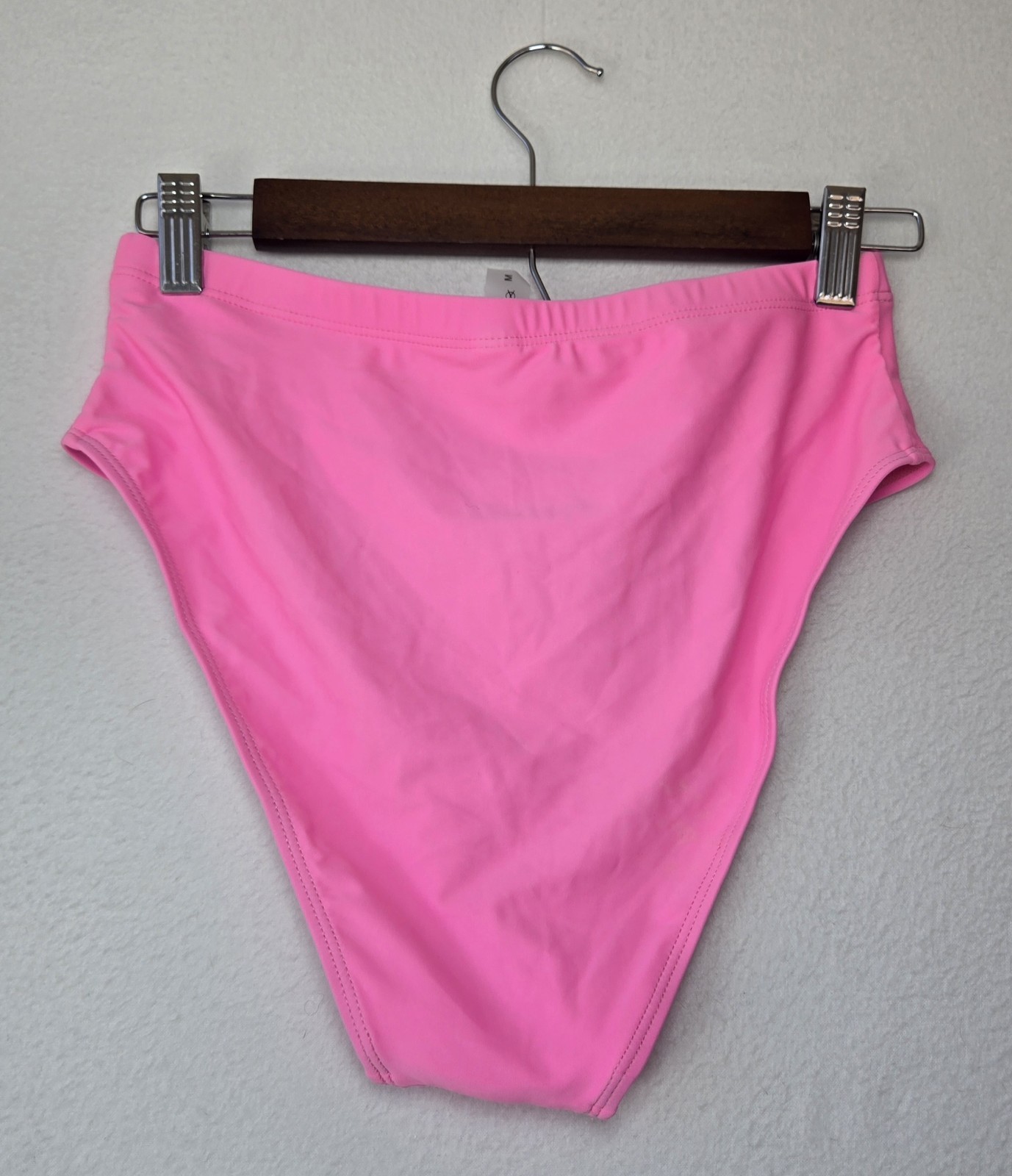 NWT Tempt Me High Waisted Bikini Swimsuit Sporty Two Piece Pink Size Medium