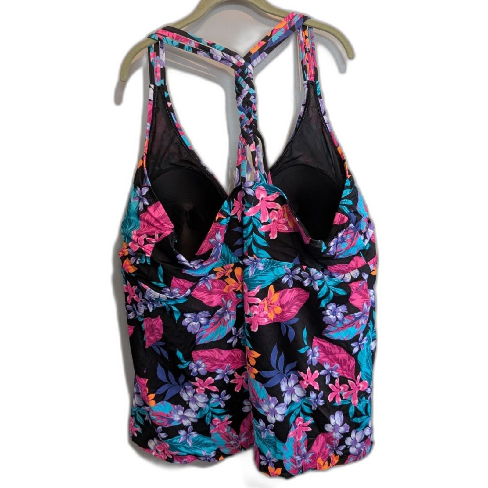 Women’s Swim 365 by Swimsuit For All Tankini Top Size 36 Paradise Floral NWOT