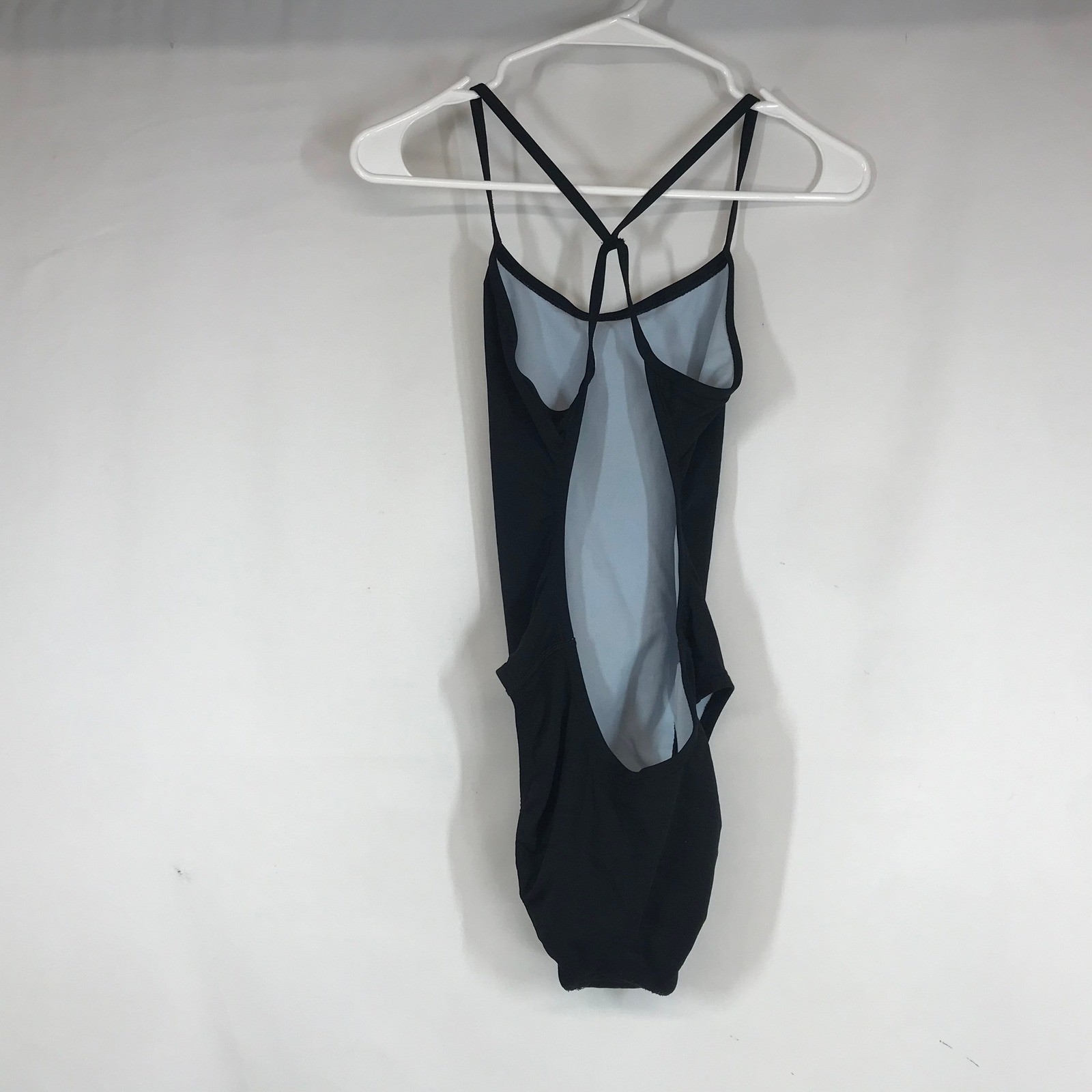 Nike Womens Performance One Piece Swimsuit Black Cutout Back Size 30 WMS 4
