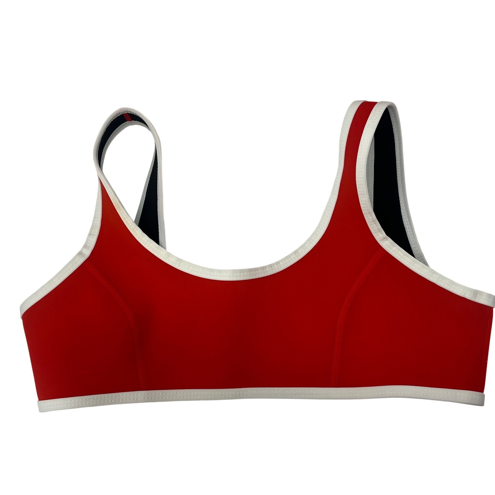 Hoaka Swimwear Bikini Two Piece Red White Neoprene Suit Medium Plus Woman’s Read
