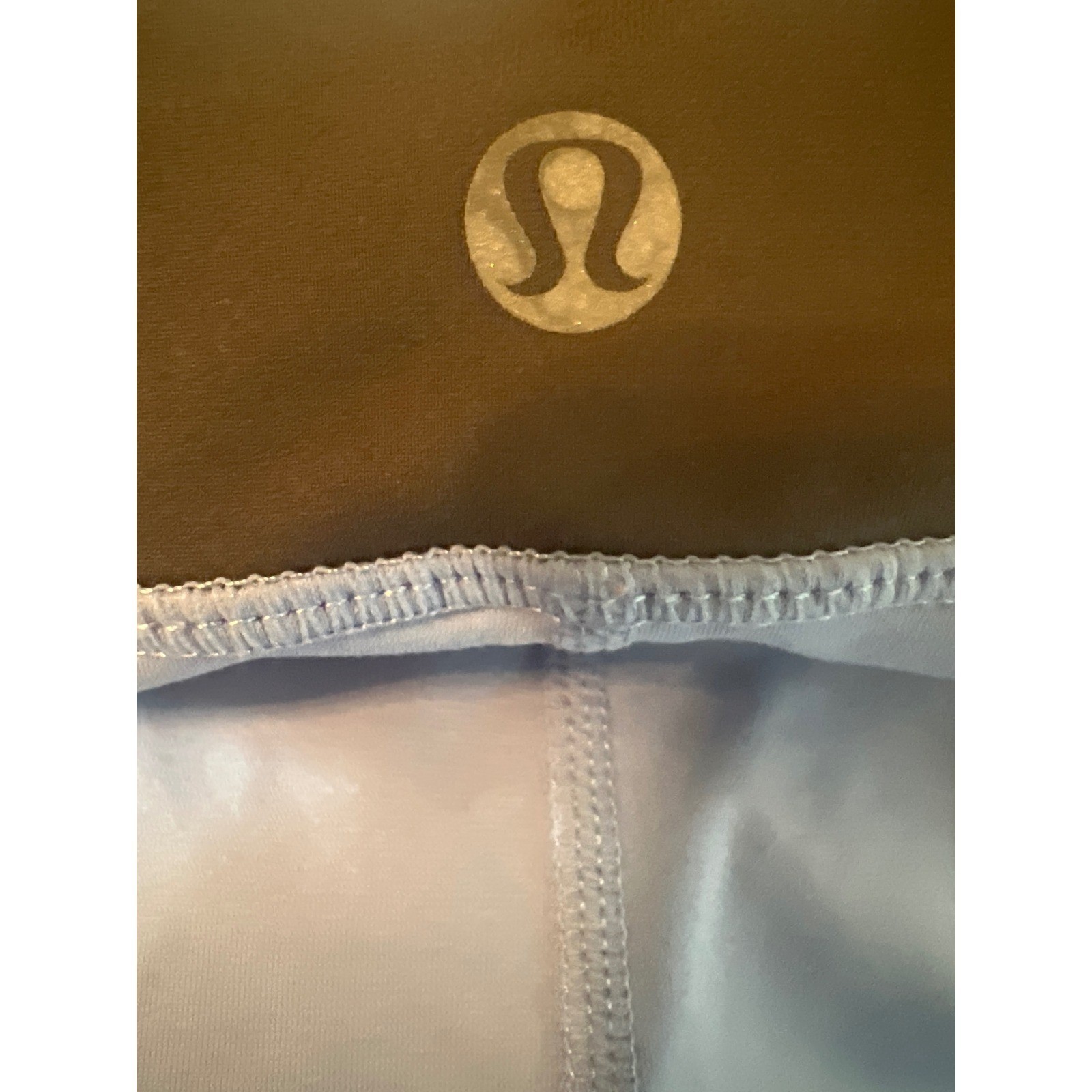 Lululemon Blue Purple Tank Top Ruching Sides Grey Trim Athletic Women’s Sz 4