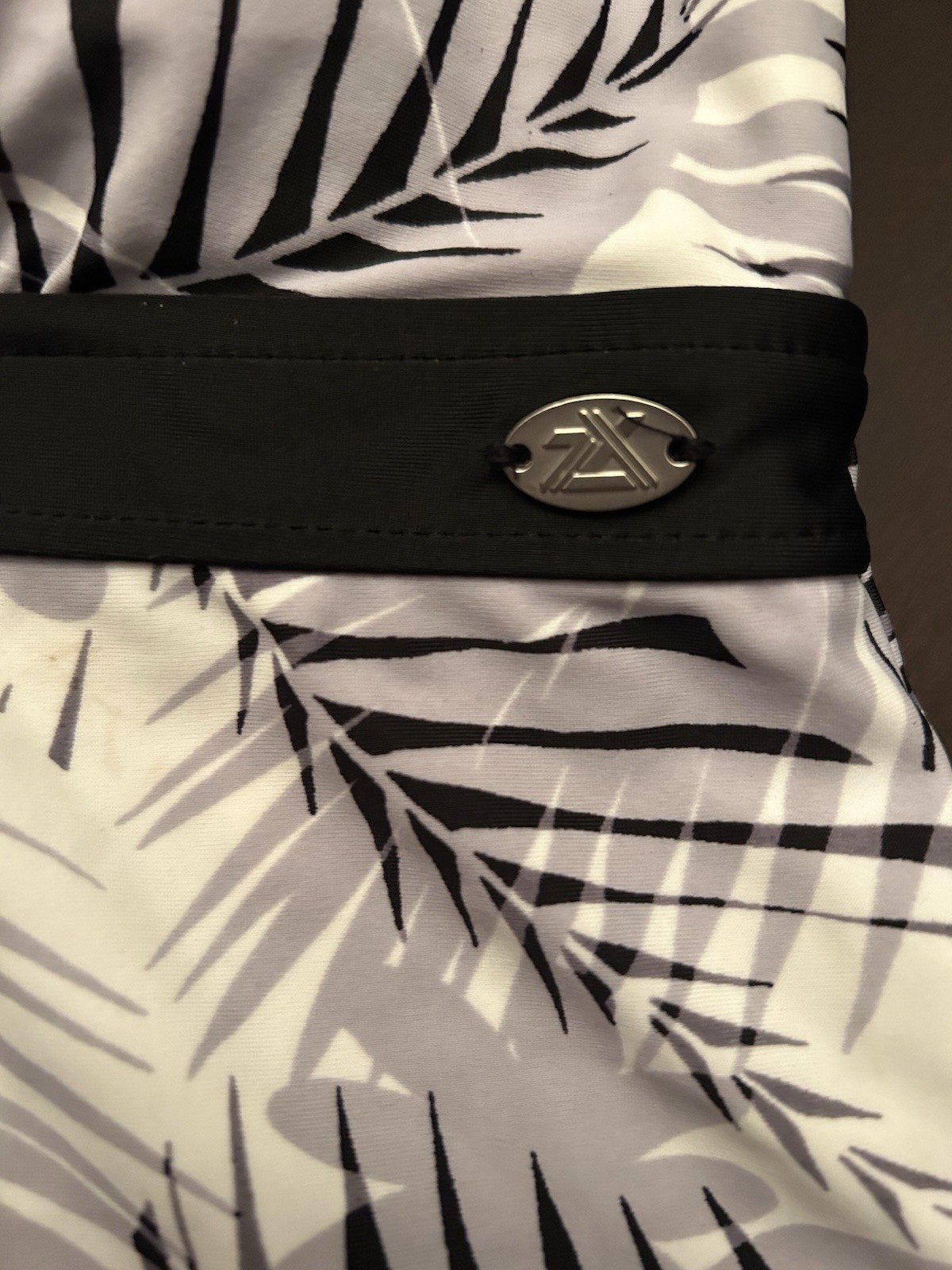 ZeroXposur Swimwear Tankini Top Size Large Black Gray Summer Beachwear