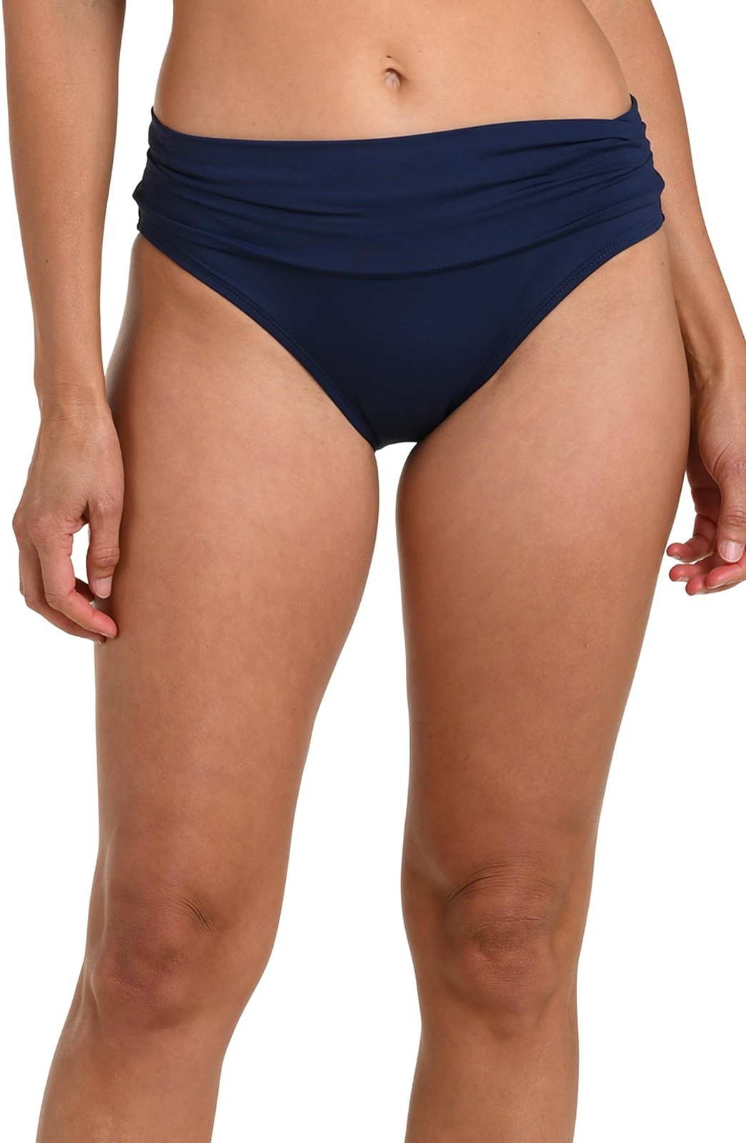 Island Goddess Shirred Band Hipster Bikini Swimsuit Bottom 12 Indigo