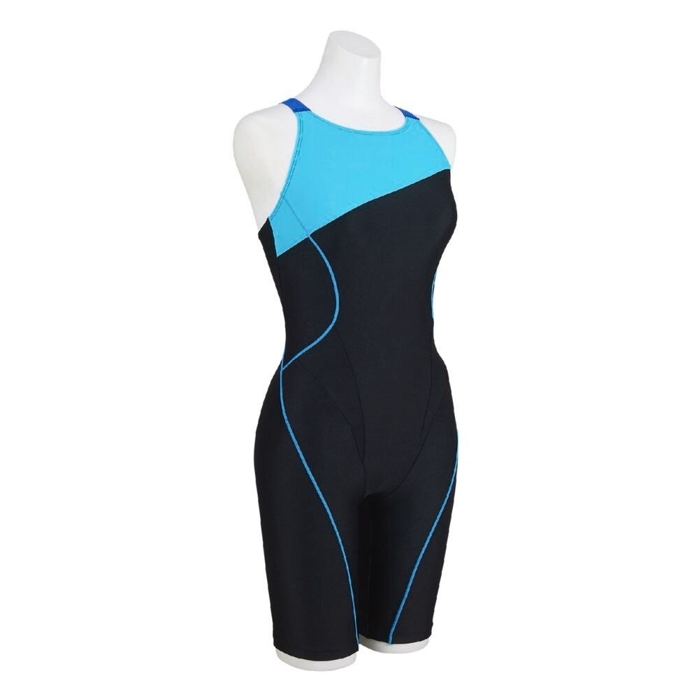 Mizuno Women’s Stroke ONE Swim Fitness All-in-One Suit N2JGC33192 Black/Blue