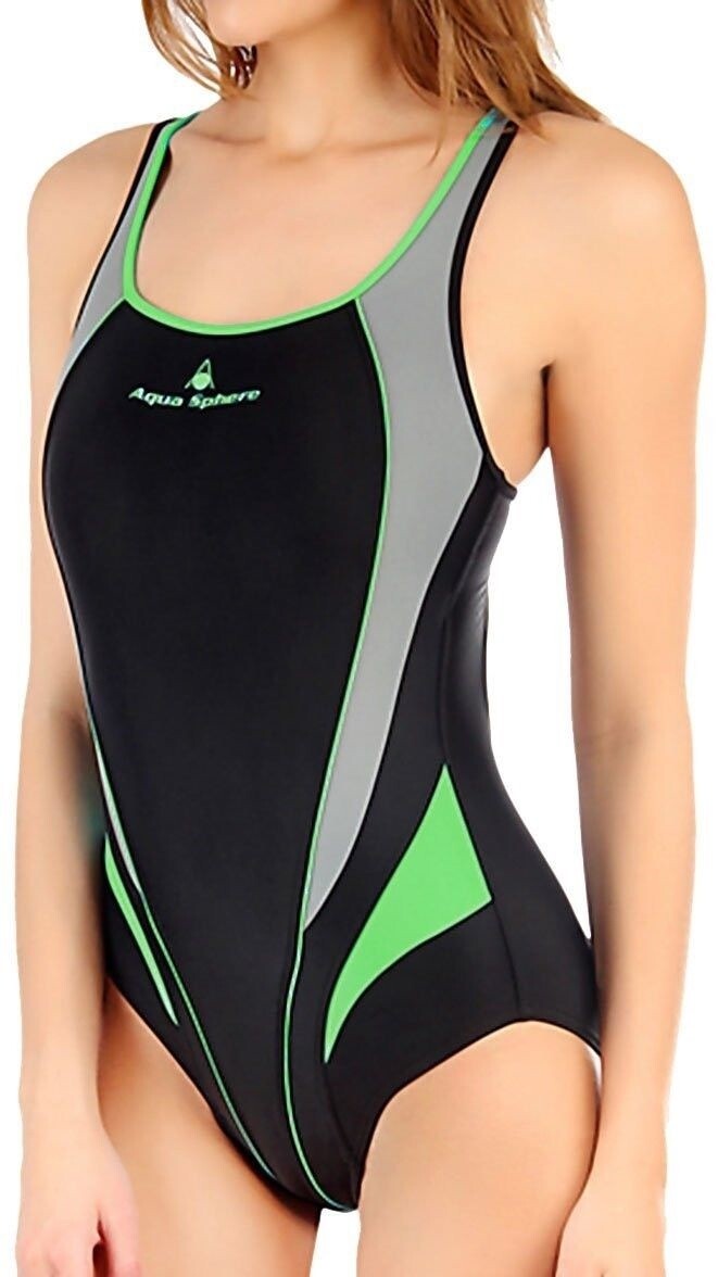 Aqua Sphere Women’s Lima Swim Suit – Black/Green