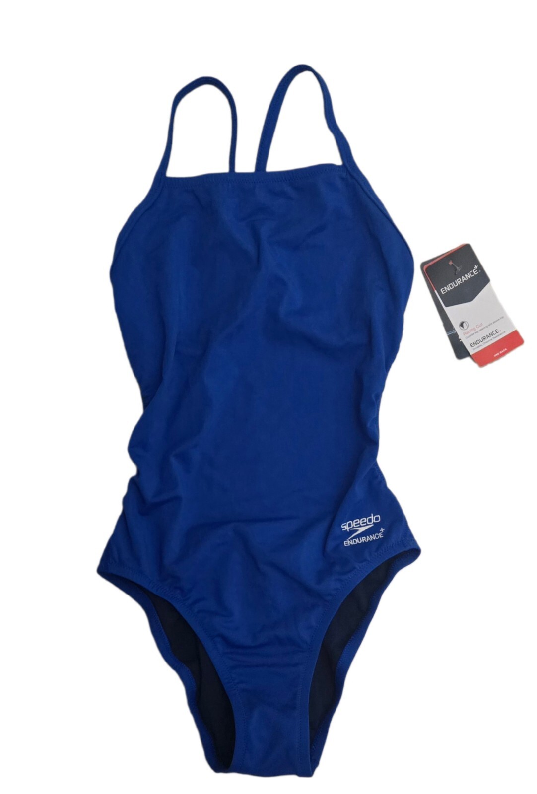Speedo Endurance Swimsuit Racing Cut Royal Blue Size 30