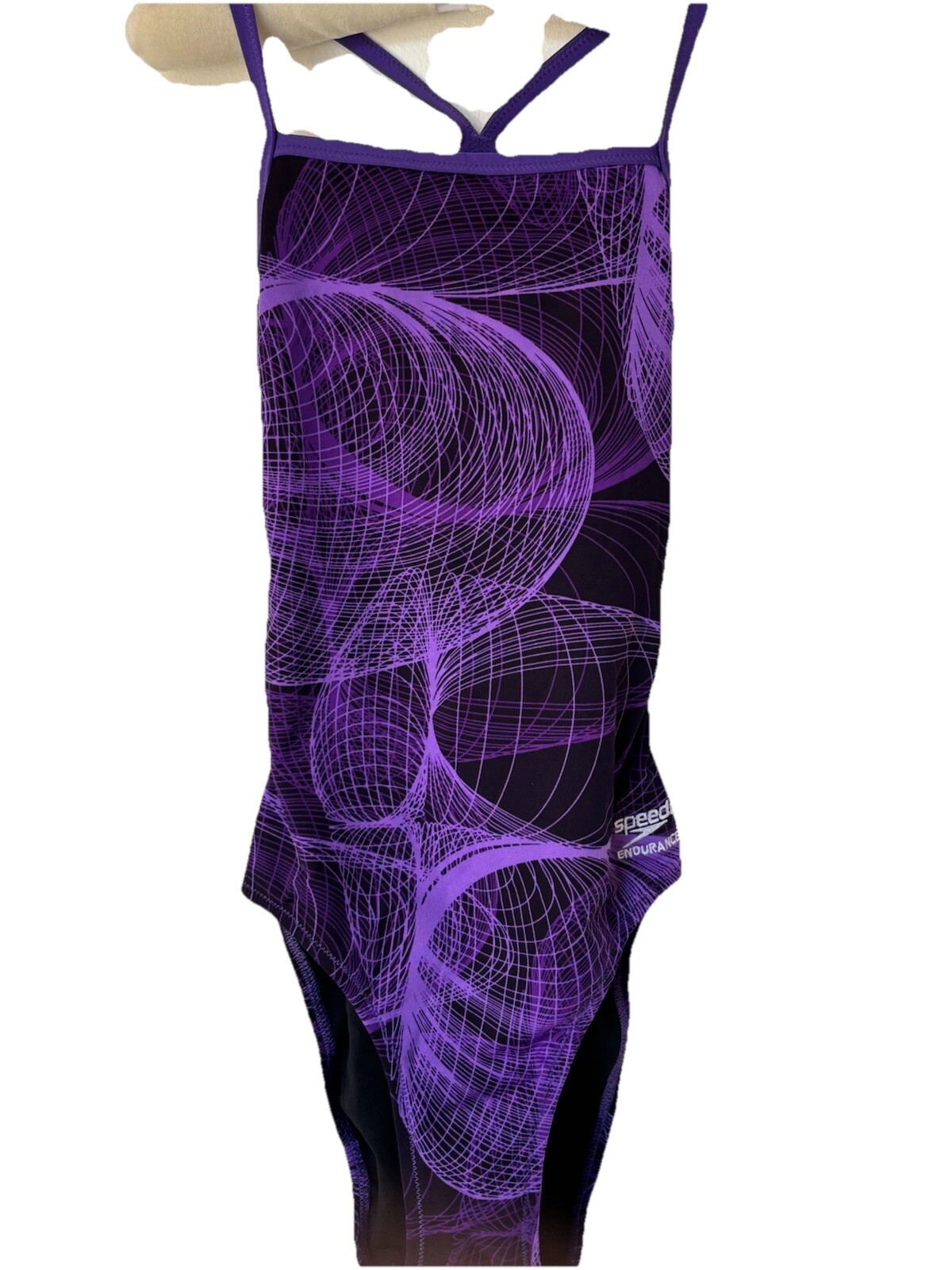Speedo Womens Endurance+ Swimsuit Purple Size 2/28 Team Practice Competition New