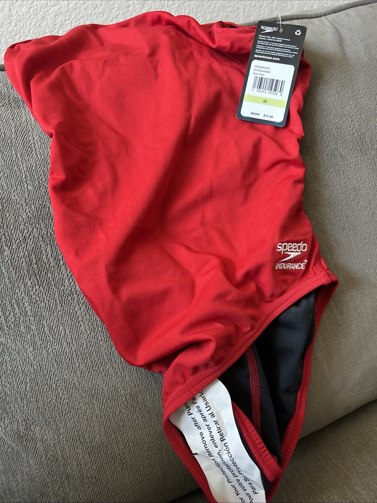 Speedo Endurance 601 Red Female Size 30 Retails for $75.00