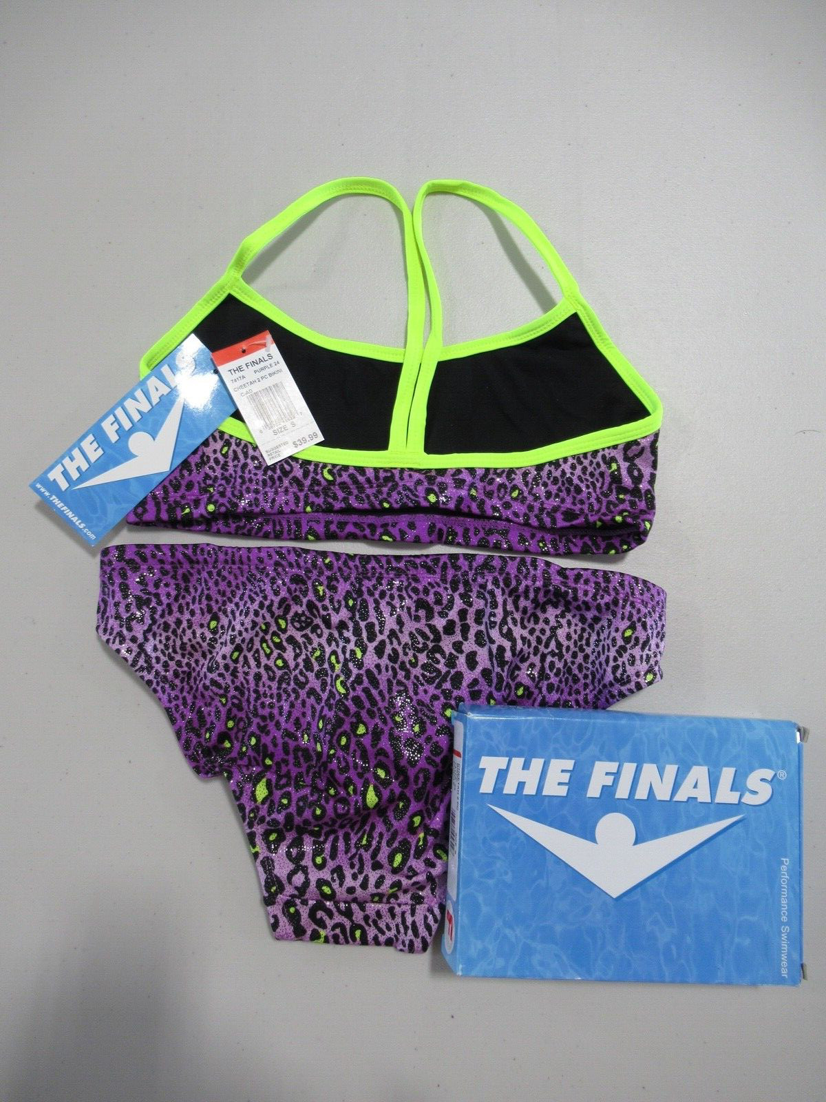 TYR The Finals Cheetah 2-Piece Size S Purple *NWT*