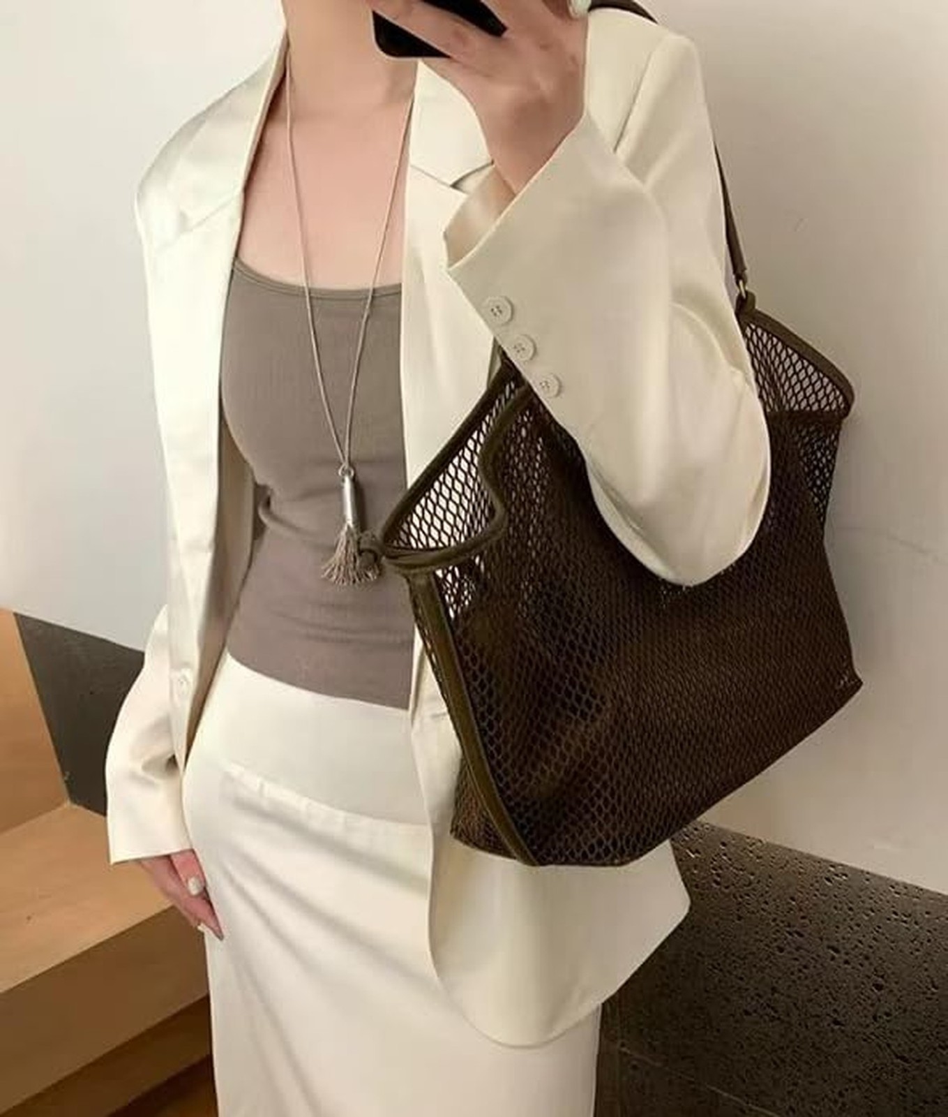 Large Mesh Hobo for Women Summer Beach Bag with Inner Bag Large Tote Elegant …