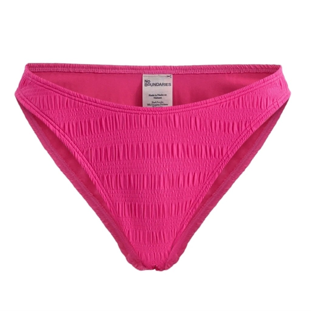 No Boundaries Smock My Way High Leg Cheeky Bikini Bottom Raspberry Sizzle XL