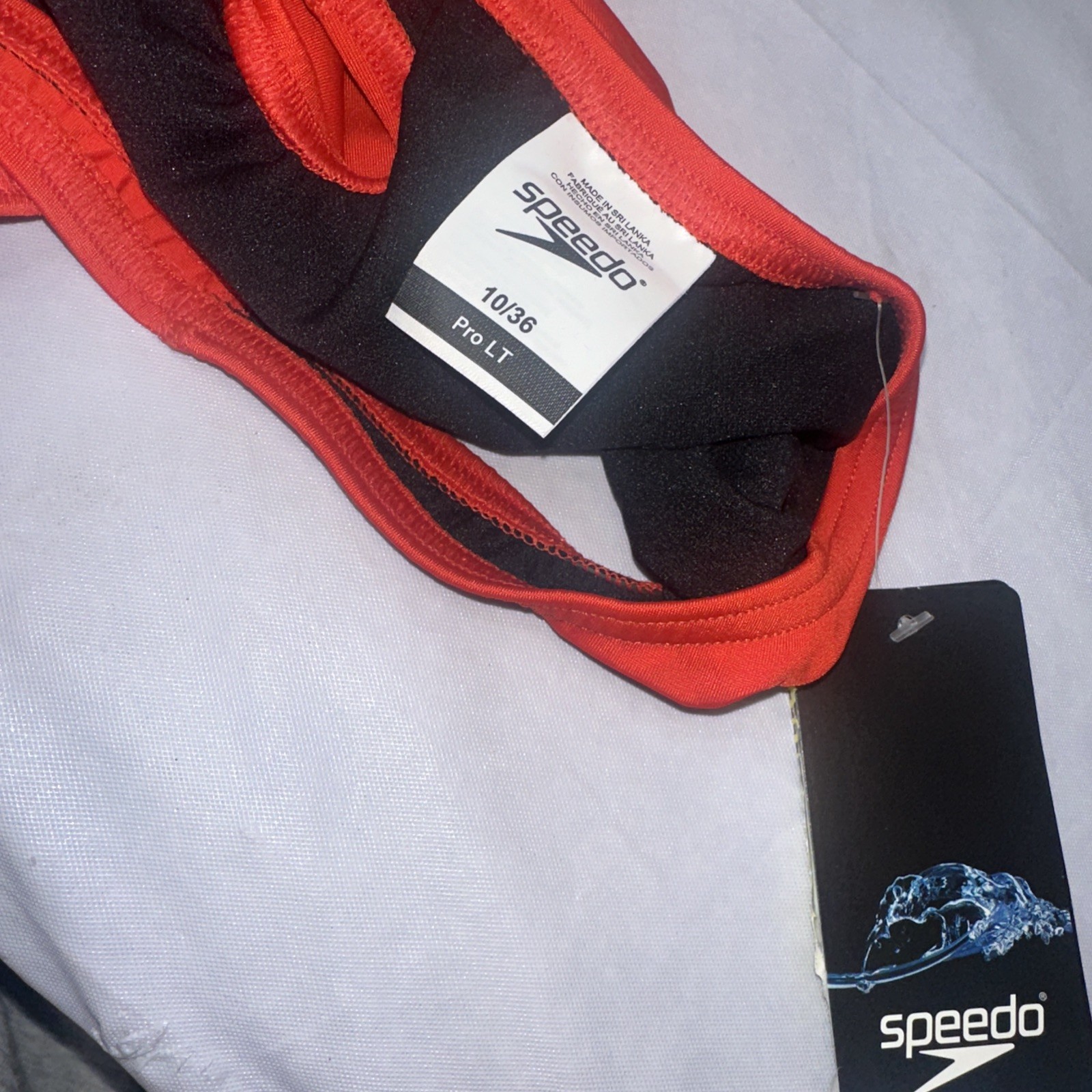 Speedo Women’s One PC Pro Lt Competition Bathing 10 36 Red Lined Swimsuit