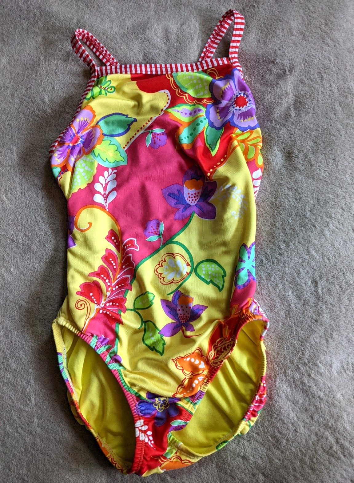 DOLFIN – UGLIES One Piece Swimsuit Womens Size 30 Yellow Pink Orange Red