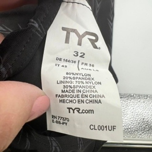 TYR Fusion 2 Aeroback Shortjohn Women Black Competition Tech Suit ASHT2A NEW