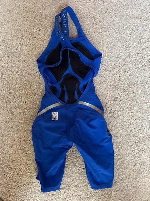 Speedo LZR Racer Elite 2 Open Back Kneeskin with Comfort Strap Blue Size 22