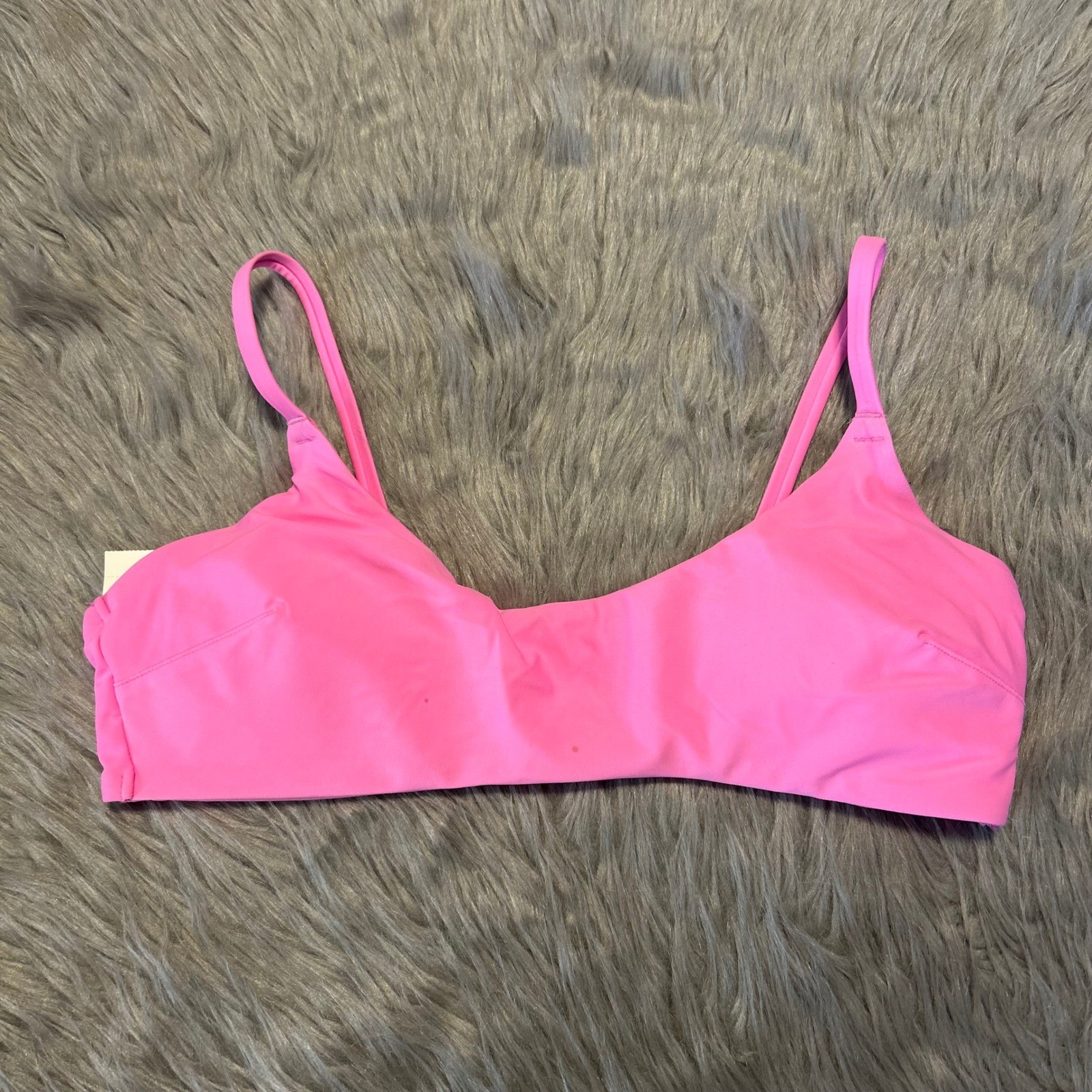 Aerie Bikini Top Womens Size Large Pink Swimsuit Swimwear Wireless