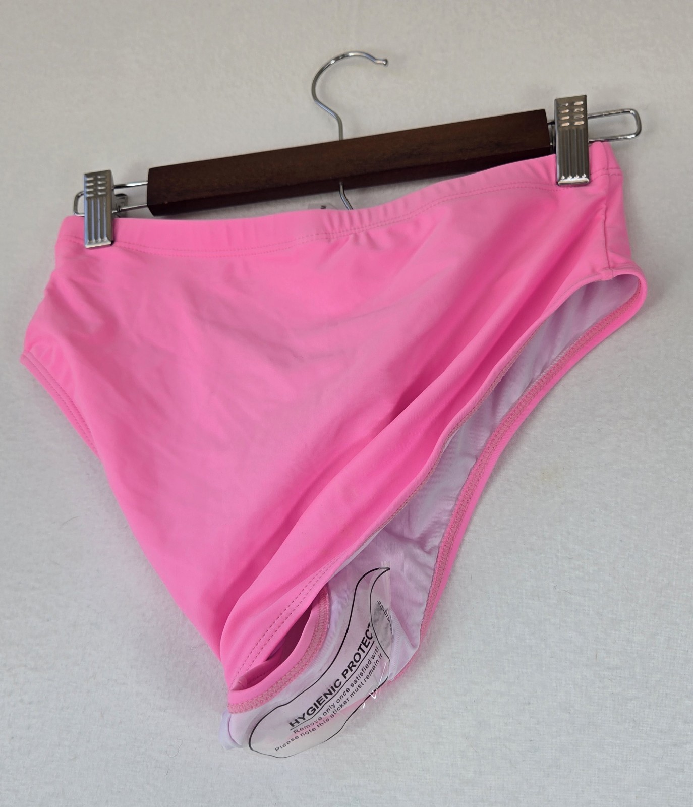 NWT Tempt Me High Waisted Bikini Swimsuit Sporty Two Piece Pink Size Medium