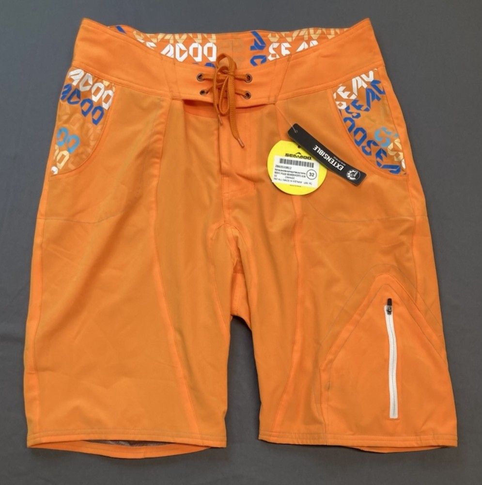 BRP 2863533812 SEA-DOO Mens Pulse Boardshorts ORANGE Size 32 New Genuine