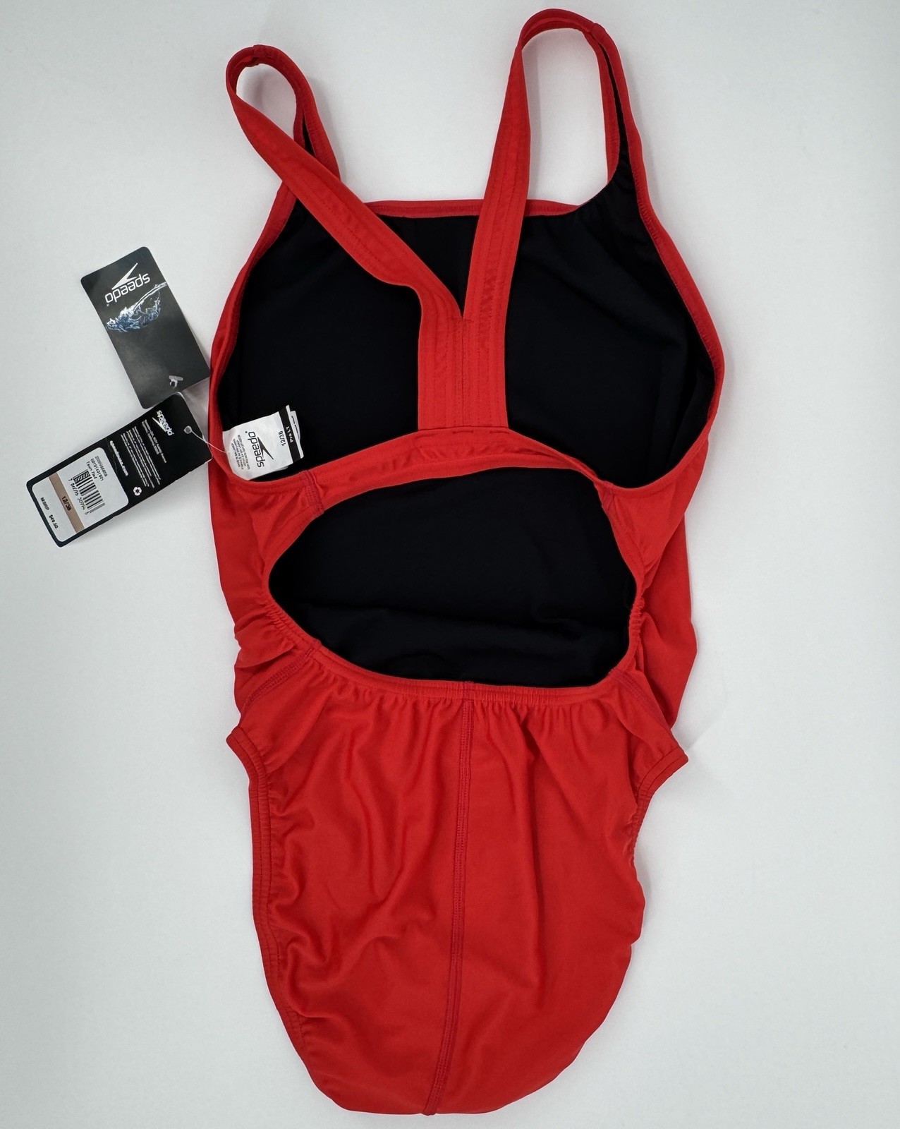 NWT Speedo Pro LT One Piece Swimsuit Red Team Size 12/38 Racing Training Swim