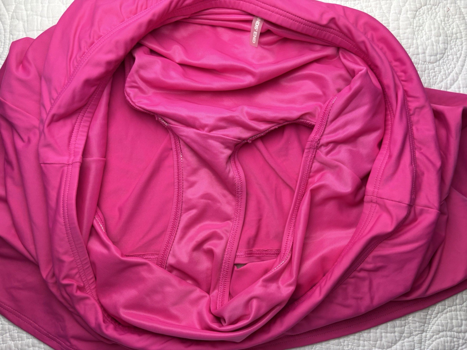 Lands’ End Women’s Swim Skirt Size 16 Pink Swimsuit Bottoms Active Skort