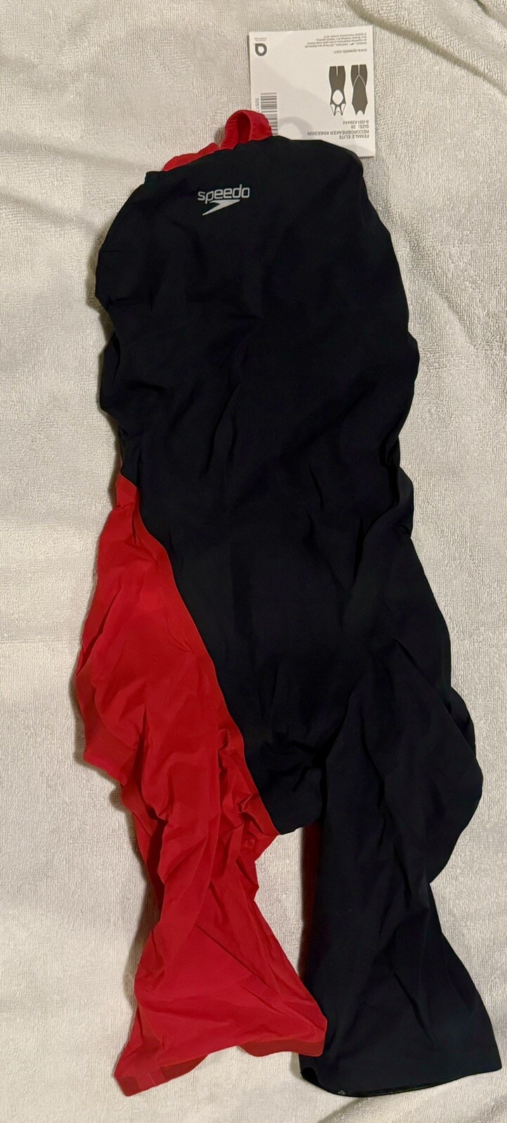 Women’s Speedo LZR Elite 2 Size 29 Kneeskin Open Back-Navy/Red–No Comfort Strap