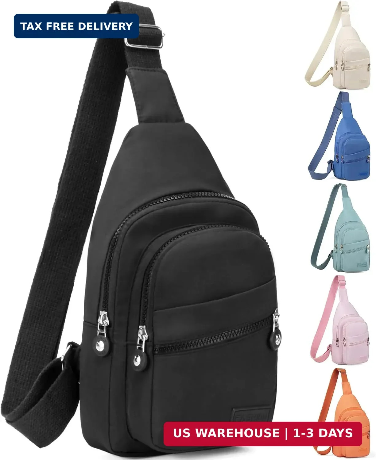 Banelu Small Sling Backpack Crossbody Bags for Women Men, Small Sling Bag Cross