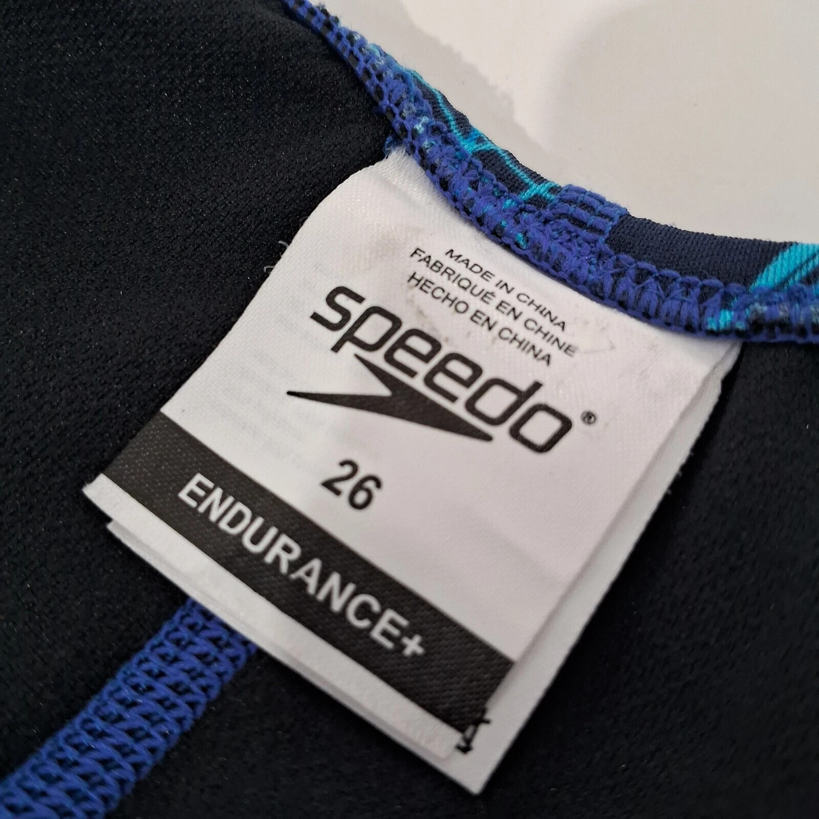 NWT SPEEDO Girl 26 Competition Swimsuit Cyclone Strong Endurance+ $84 Blue Swim