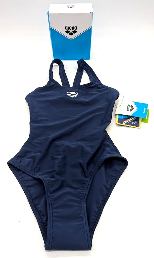 *OPEN BOX* Arena Team Swim Tech Solid One Piece – Navy-White – Size 26