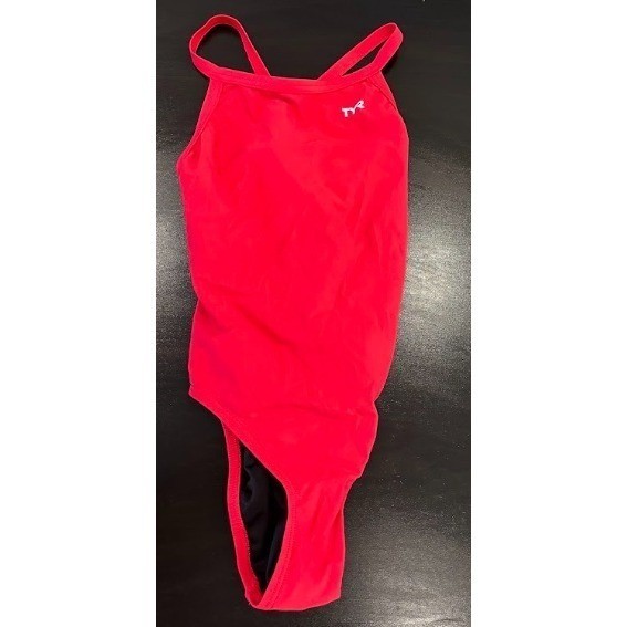 TYR Womens Red Performance One Piece Swimsuit Cutout Back Size 26 G-BB-PY
