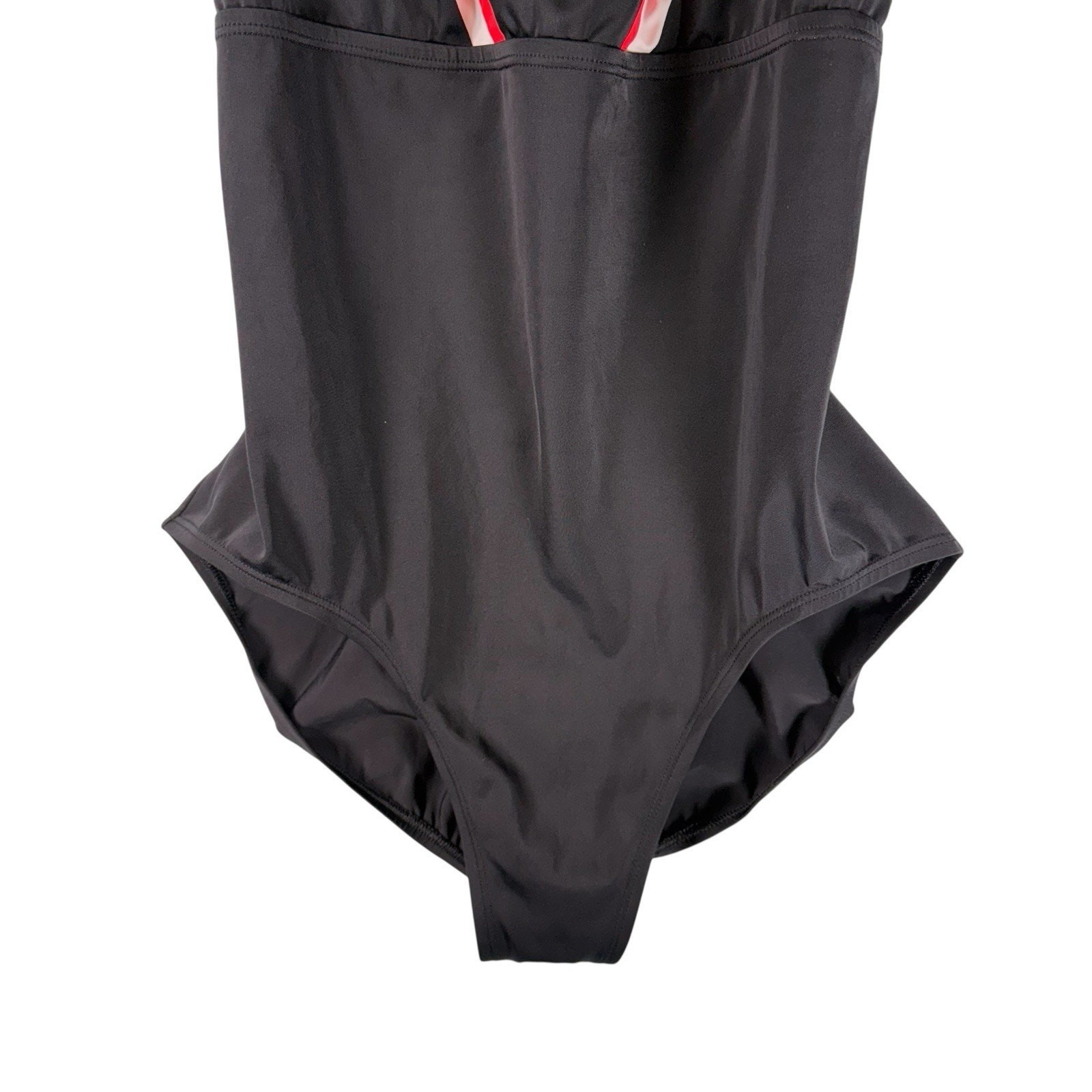VTG Y2k Nike Colorblock SIZE MEDIUM One Piece Swimsuit Racerback Black Red Women