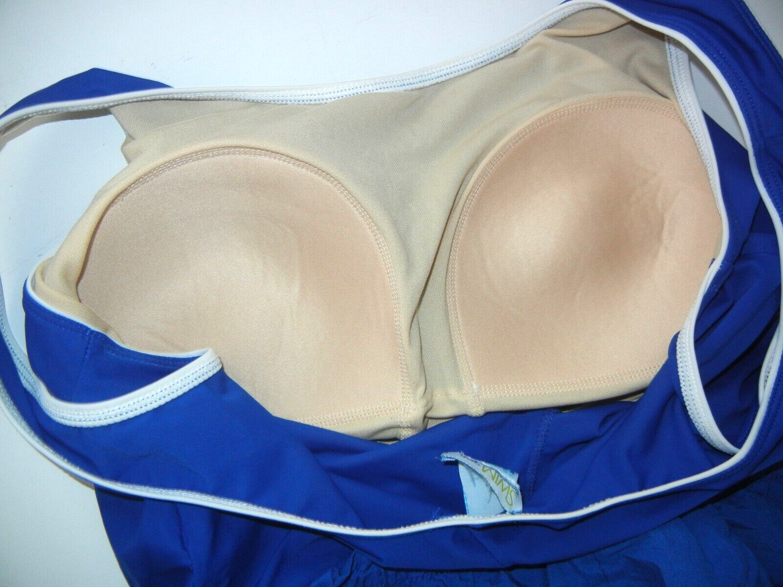 SWIM 365 Blue Spandex BUILT IN SHORTS ONE-PIECE SWIM SUIT Pool Beach Women’s 16W
