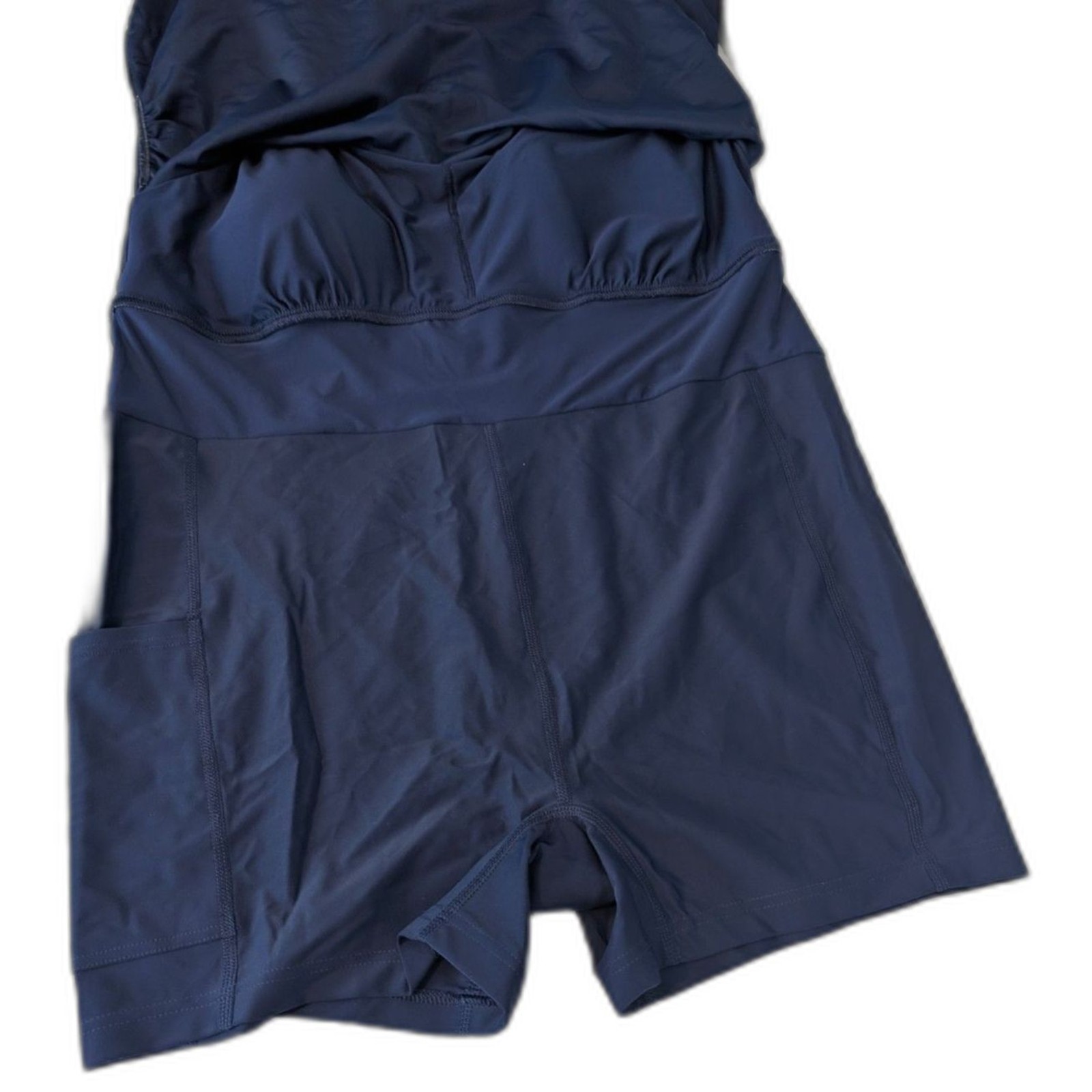 Women’s Lands’ End One-Piece Swim Dress With Attached Shorts L 14-16 NWOT