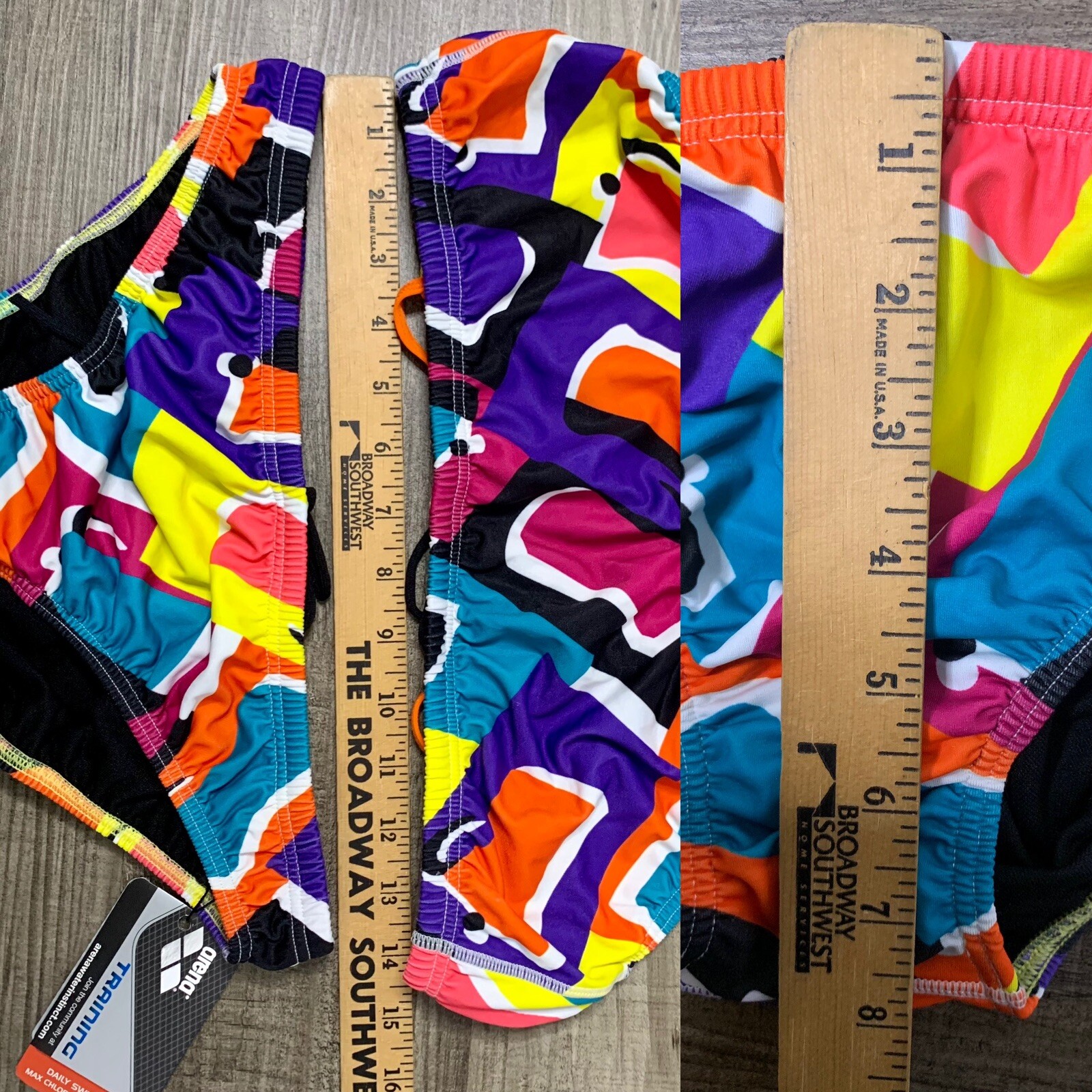 ARENA SWIMSUIT TRAINING BIKINI SET WOMEN’S SIZE 40 COLOR BLOCK