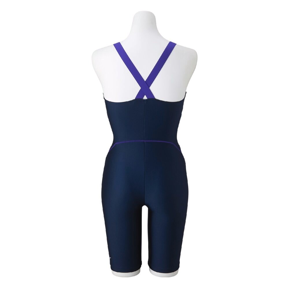 Mizuno Women’s Stroke ONE Swim Fitness All-in-One Suit N2JGC33185 Navy/Lavender