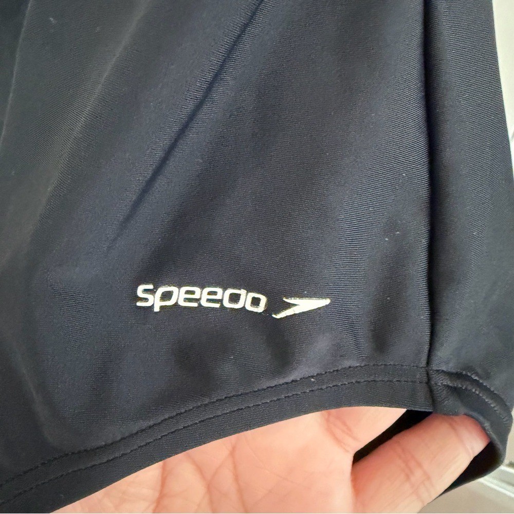 Speedo Black Racerback One Piece Swimsuit Size 14 Athletic Fit
