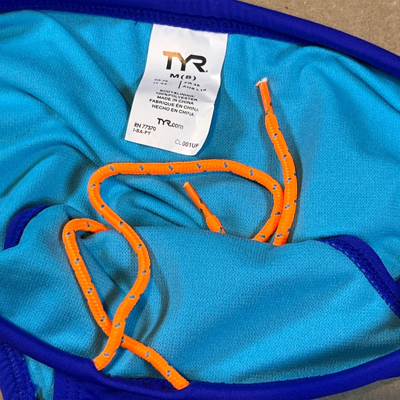 TYR Durafast One Royal Blue Classic Bikini Swim Bottom BSOD7A Womens Size M 8