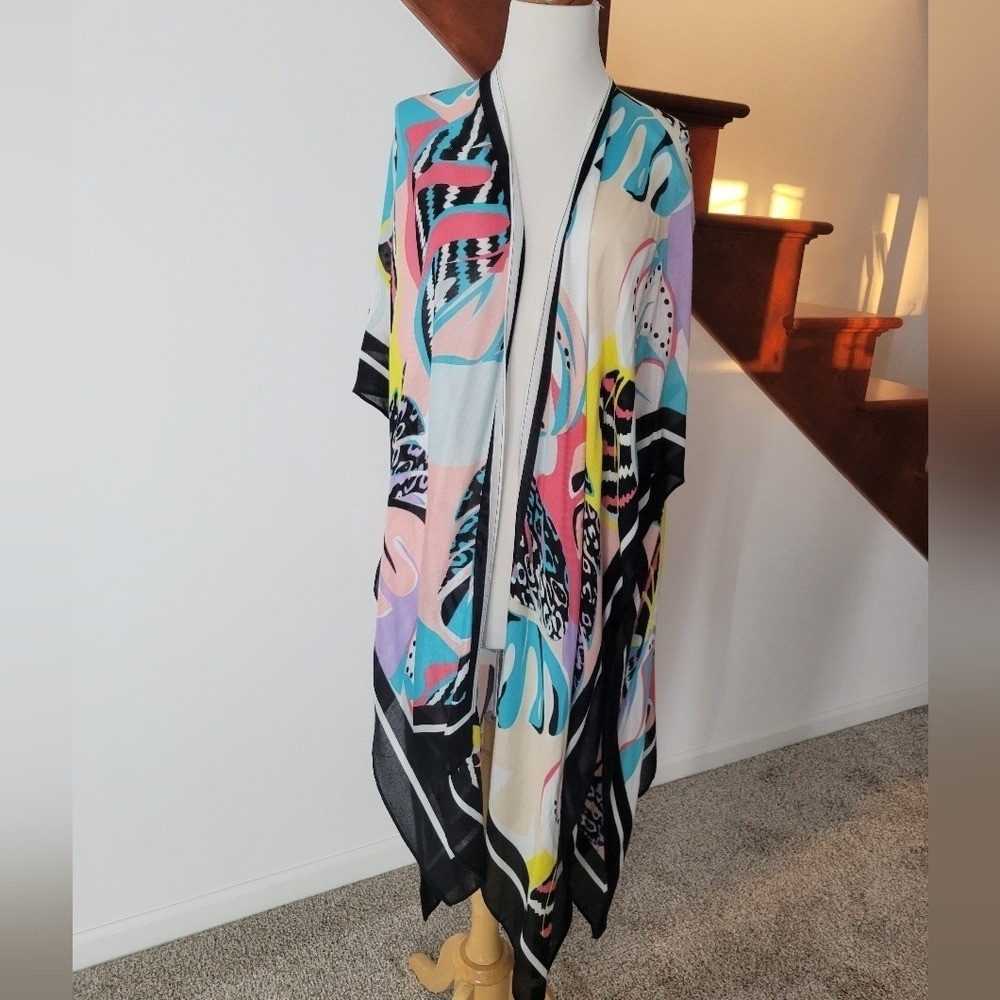 Rachel Roy Women’s Floral Kimono Beach Cover-up One Size New