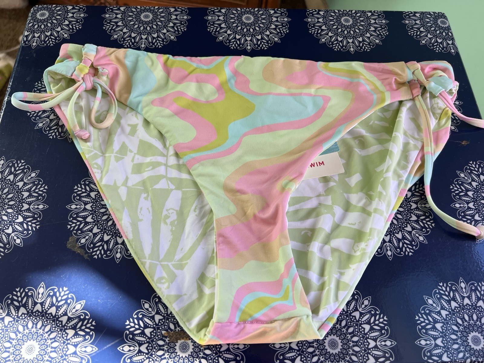 Roxy Tropoics Hype Hipster Bottom GBG3 XL New With Tags Reversable Bikini Bottom