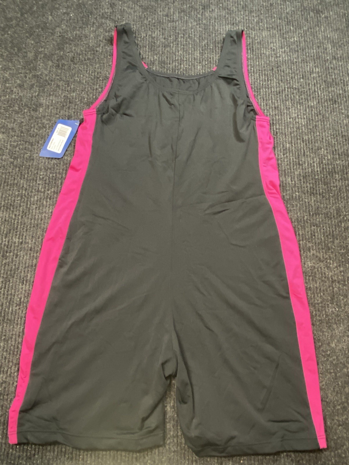 WATERPRO Splice Unitard Poly/PBT Competitive Swimwear Black/Pink Size 24
