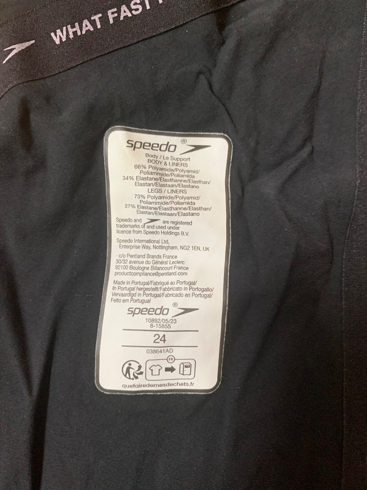 Speedo Fastskin LZR Pure Intent 2.0 Kneeskin Black/Blue Women’s Size 24