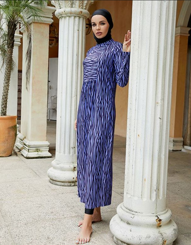 Muslim Women Long Dress Cover Up Swimsuits Islamic Modest Swimwear Beach Burkini
