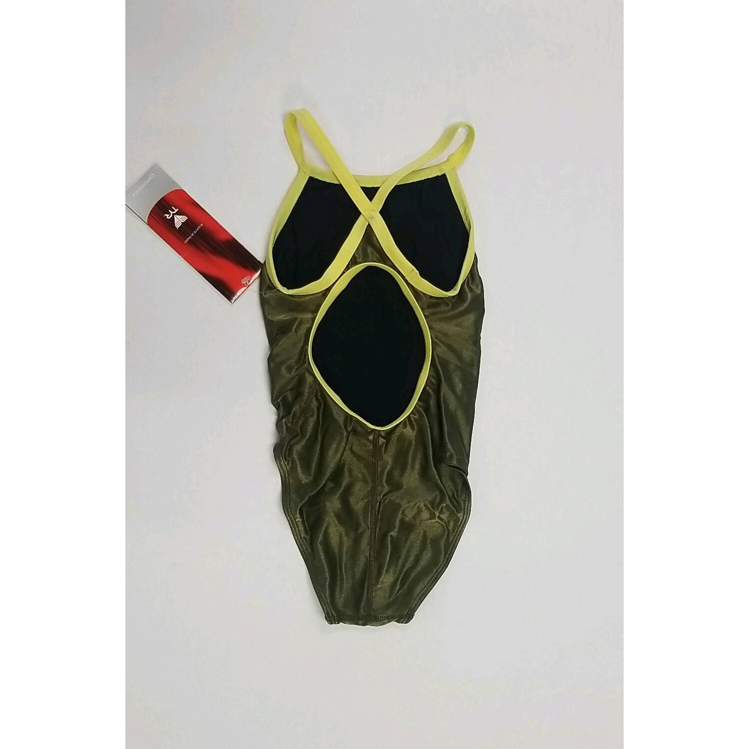 Open Box TYR Swimsuit Green/Yellow- Size 26