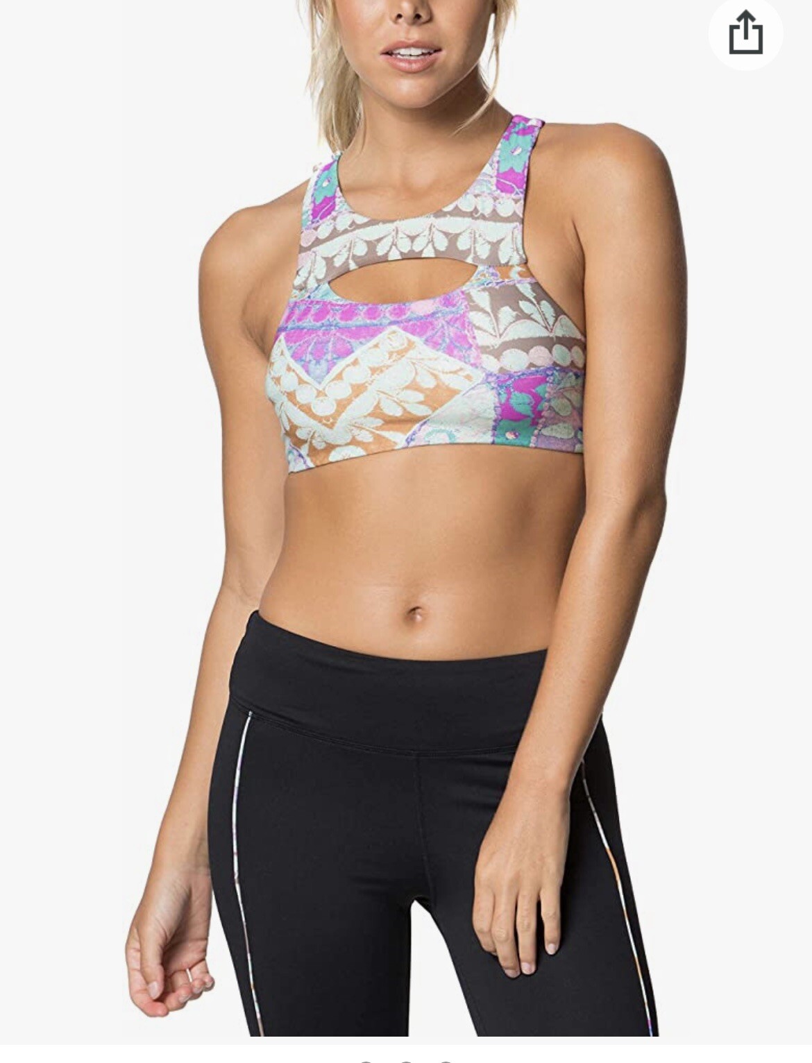 O’NEILL Women’s 365 Hybrid Vista High Neck Halter Sports Bra Bikini Top