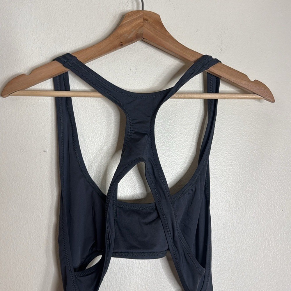 Skims swim cutout monokini in color gunmetal size XL swimsuit beach boat